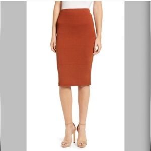 Leith Rust Pencil Skirt